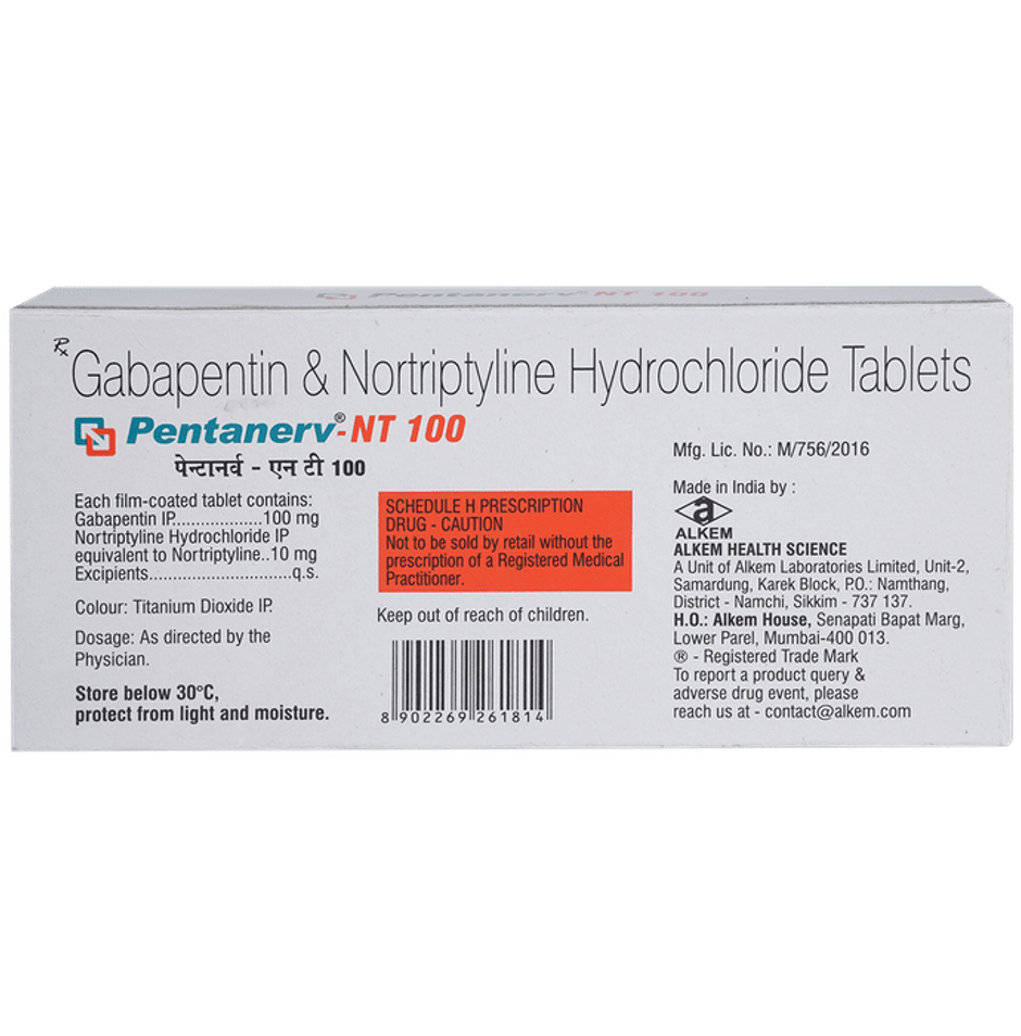 Pentanerv-NT 100/10mg Tablet
