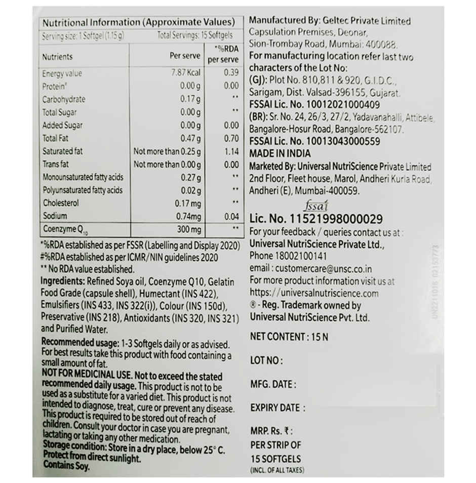 CoQ 300 Softgels