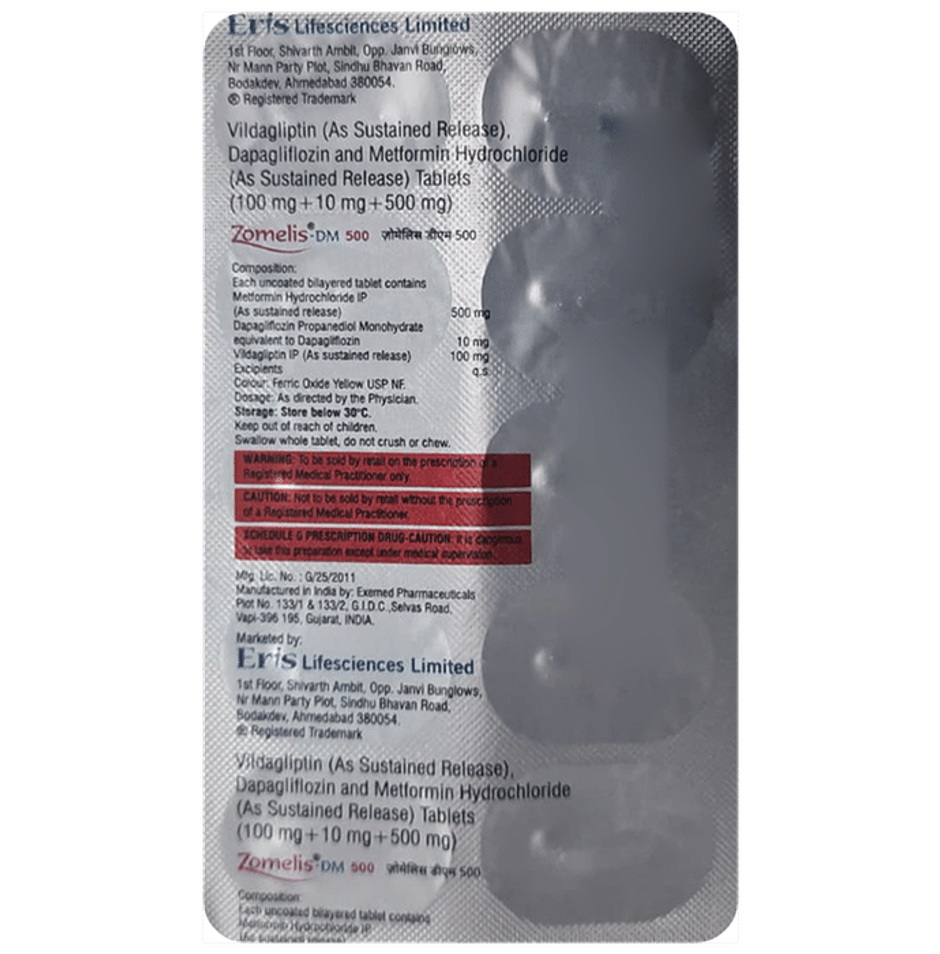 Zomelis-DM 500 Tablet SR