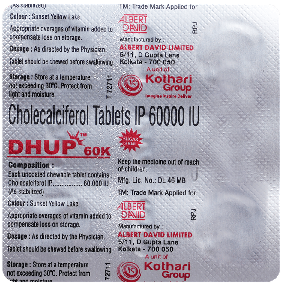 Dhup 60K Vitamin D3 Tablet