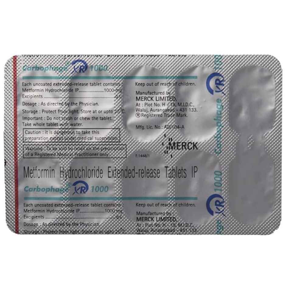 Carbophage XR 1000 Tablet