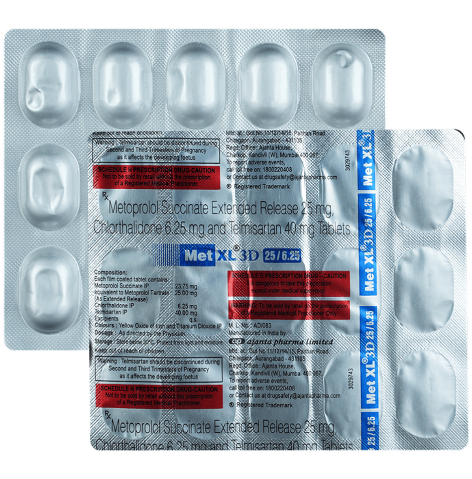 Met XL 3D 25/6.25 Tablet ER