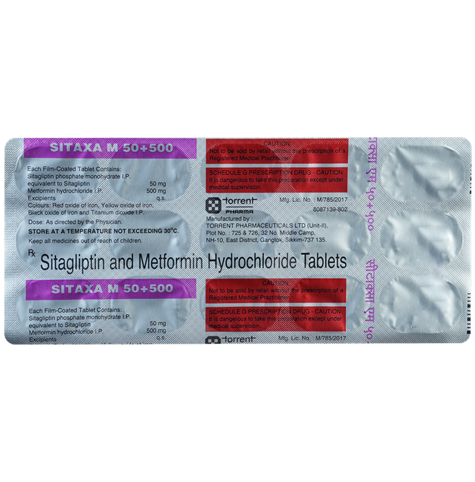 Sitaxa M 50+500 Tablet