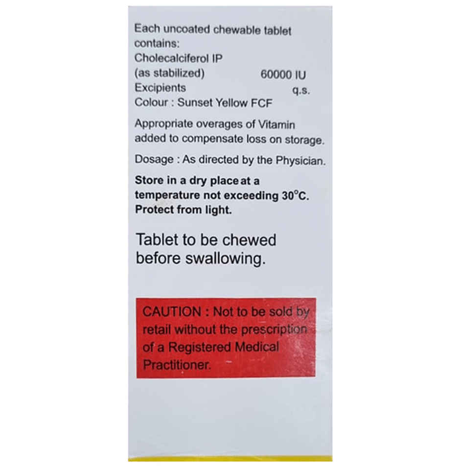 Micro-D3 60000IU Vitamin D3 Chewable Tablet