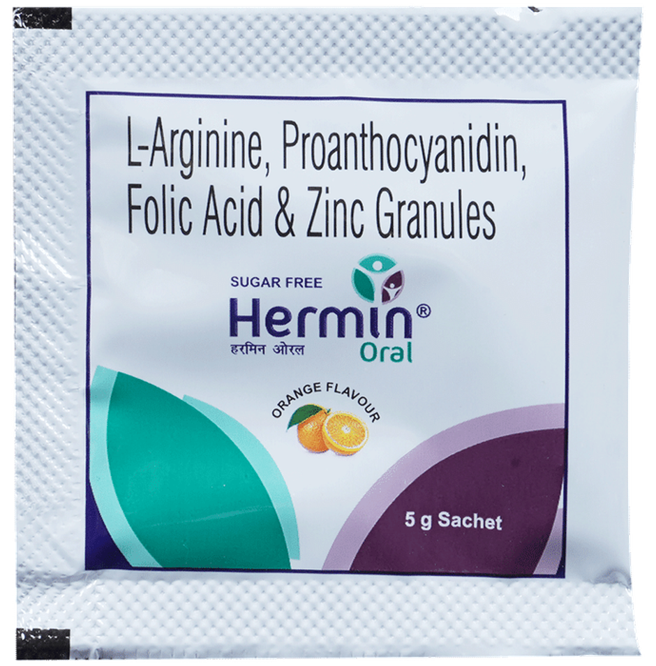 Hermin Orange Flavour Sugar Free Oral Sachet