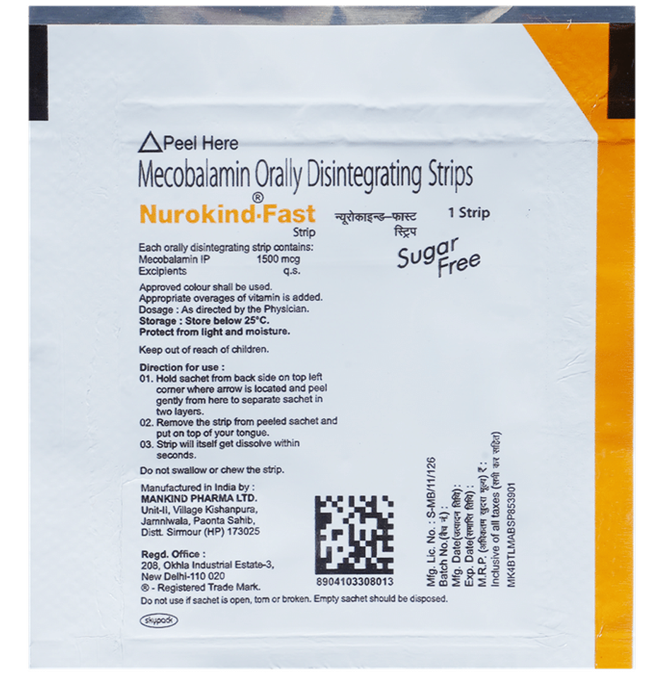 Nurokind-Fast Sugar free Strip