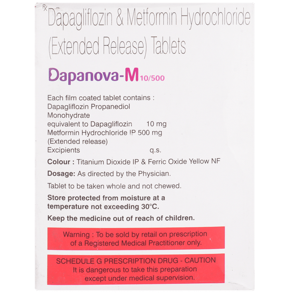 Dapanova-M 10/500 Tablet