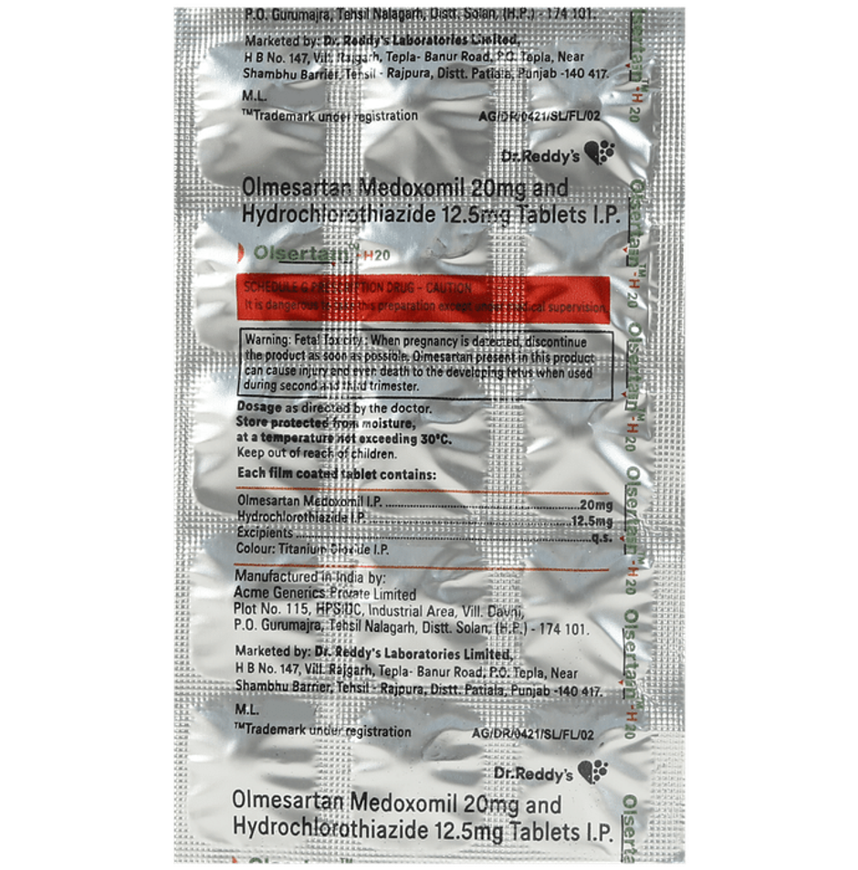 Olsertain-H 20 Tablet