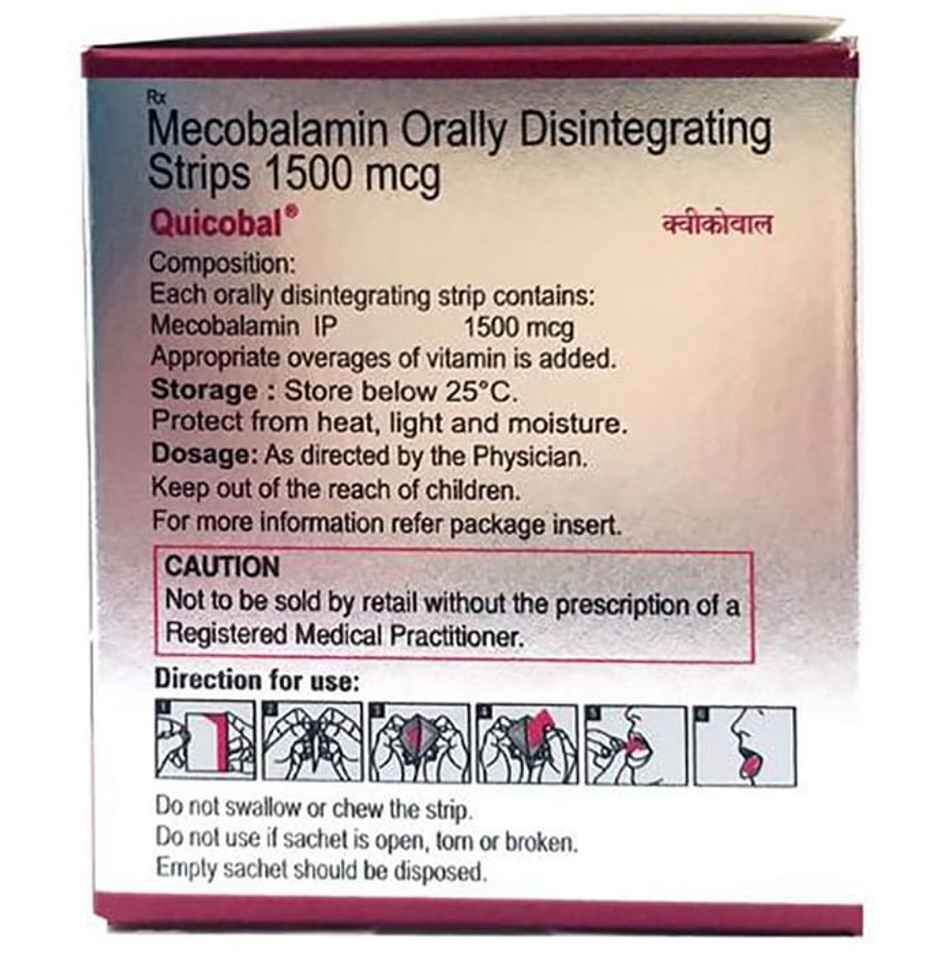 Quicobal 1500mcg Orally Disintegrating Strip