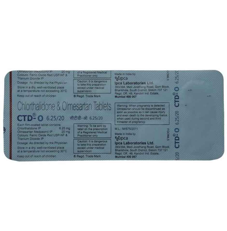 Ctd O 6.25/20 Tablet