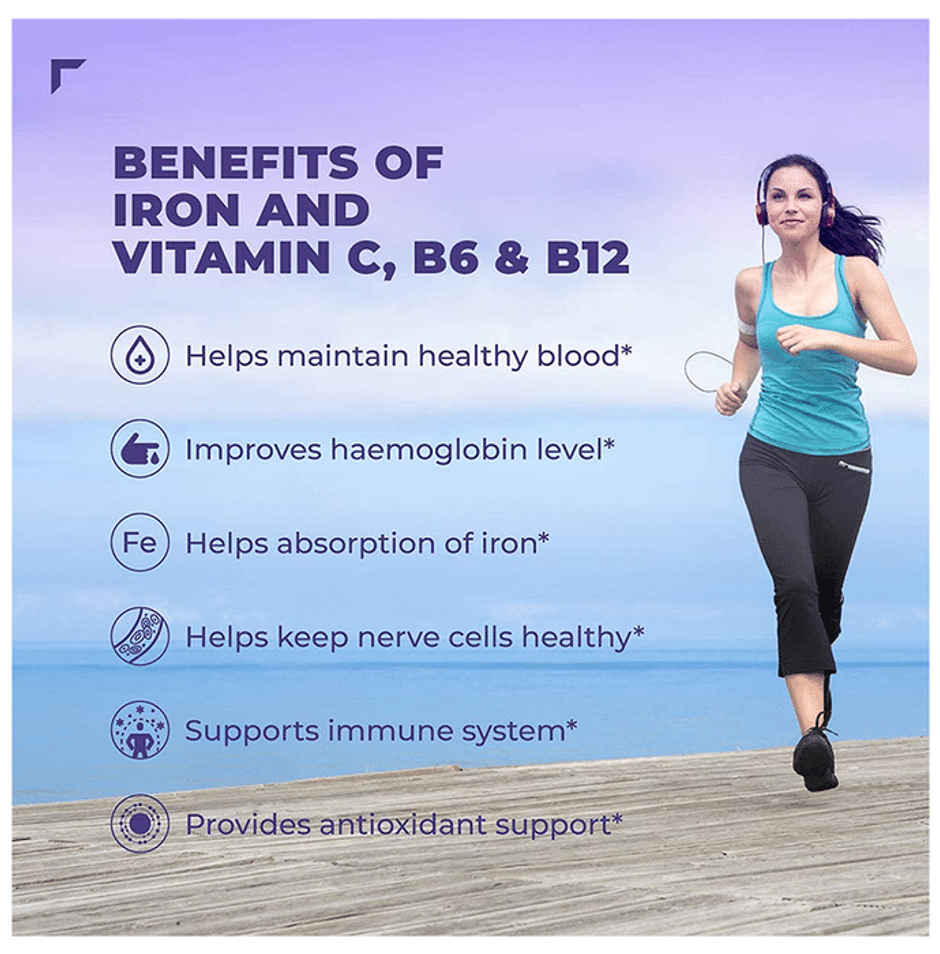 Swisse Iron Supplement With Vitamin C & Vitamin B12-30 Tablets