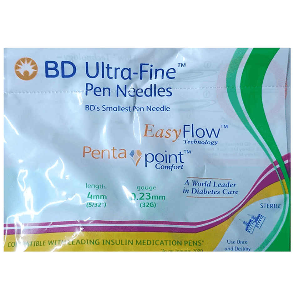 BD Ultra Fine Pen EasyFlow Technology Penta Point Comfort 4mm 32G Needle
