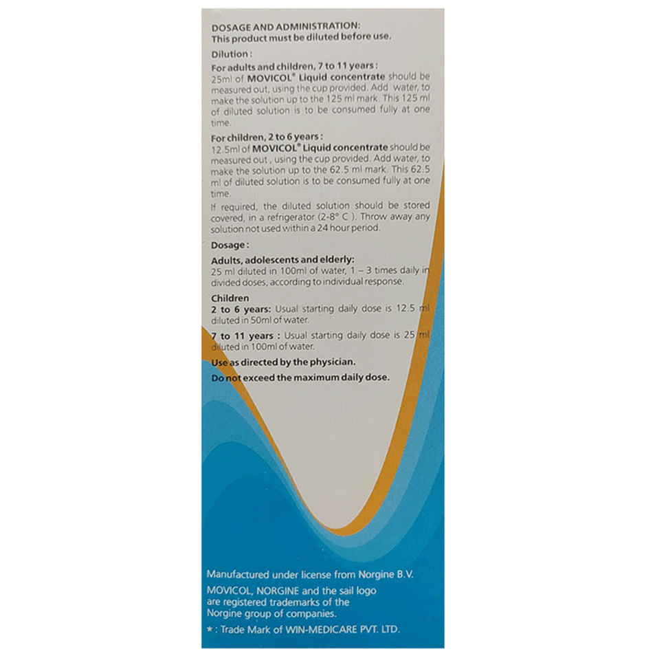 Movicol Liquid Orange Flavour 