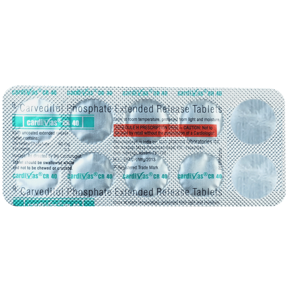 Cardivas CR 40 Tablet