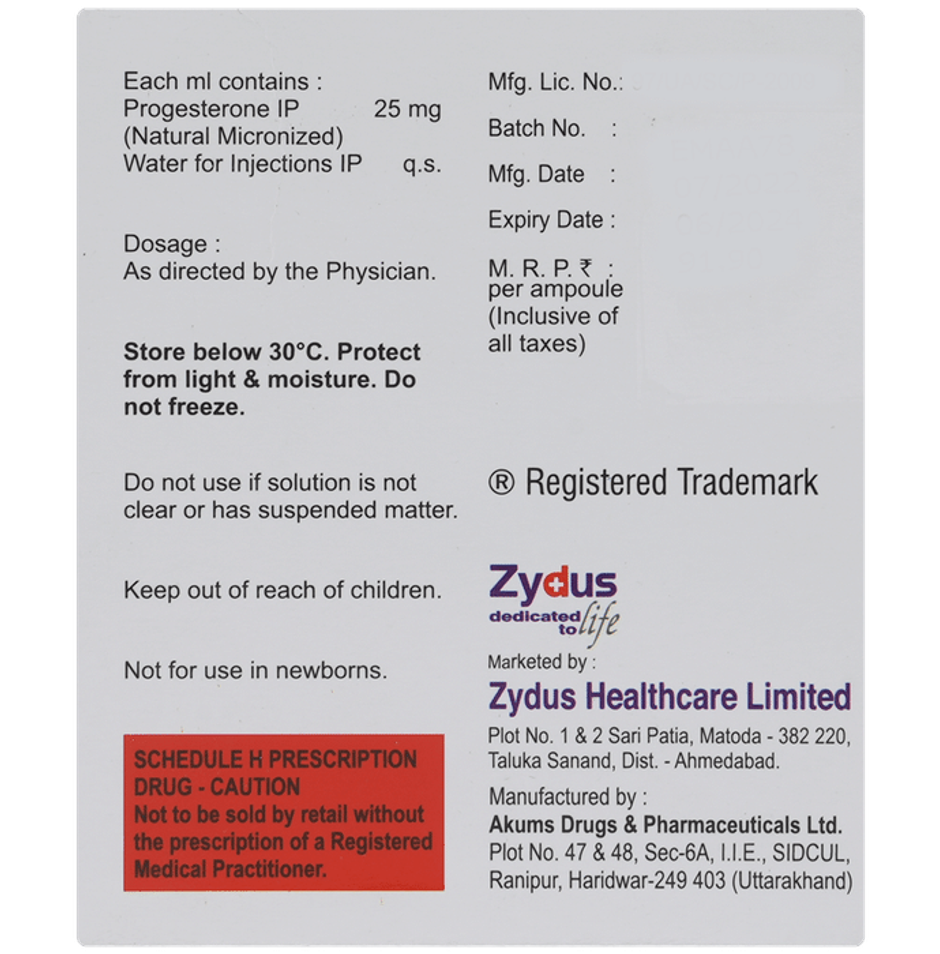 Naturogest AQ 25 Injection