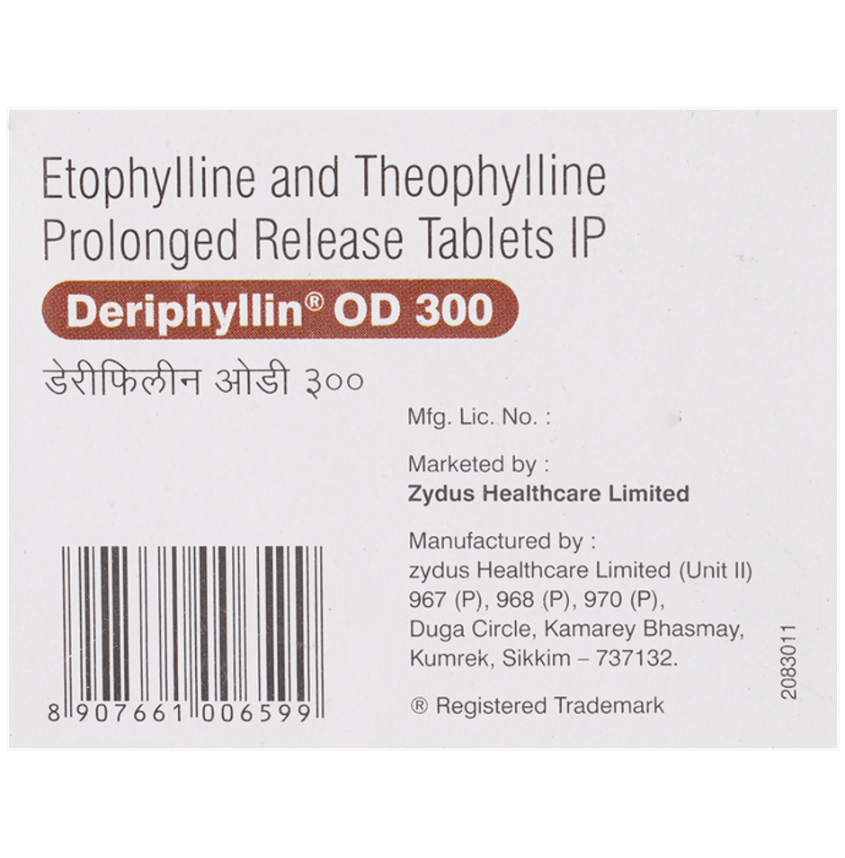 Deriphyllin OD 300 Tablet PR