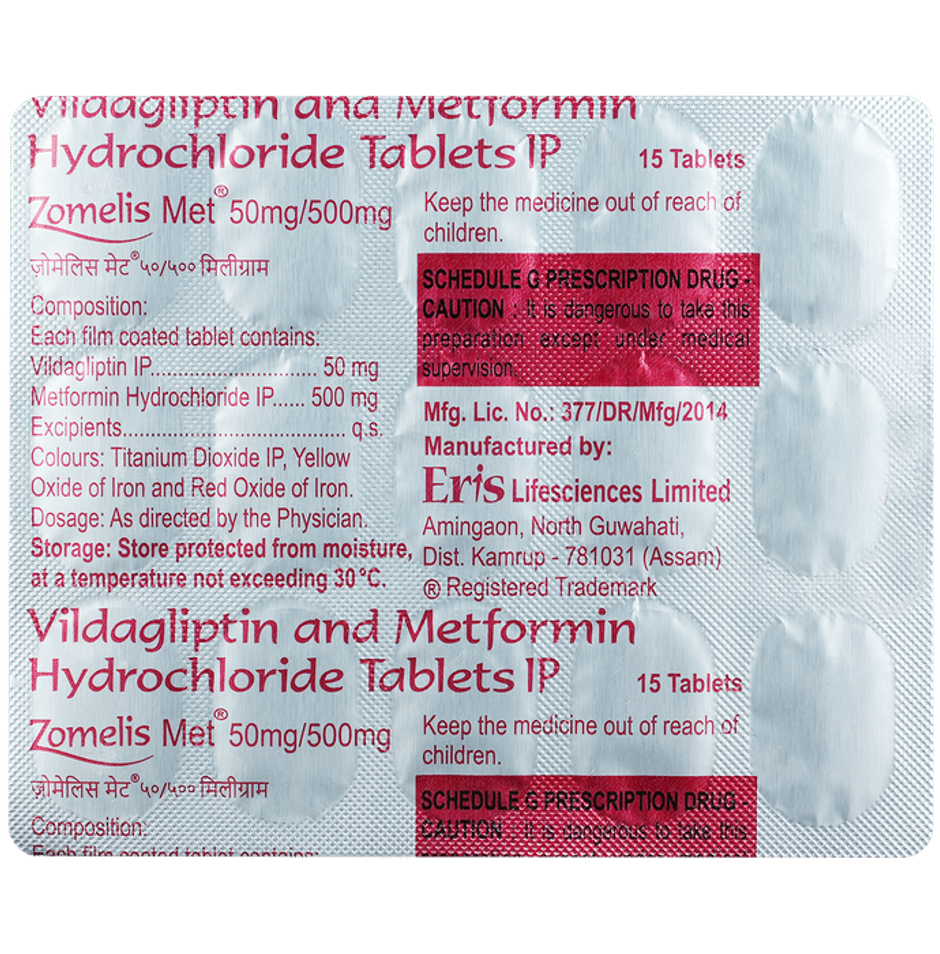 Zomelis Met 50mg/500mg Tablet