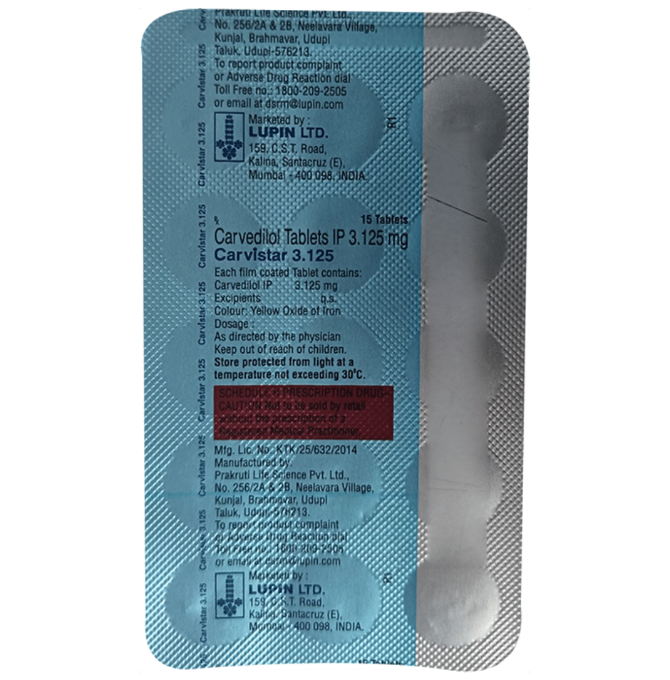 Carvistar 3.125 Tablet