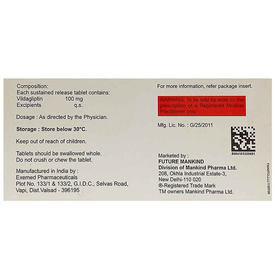 Gliptagreat OD 100 Tablet SR