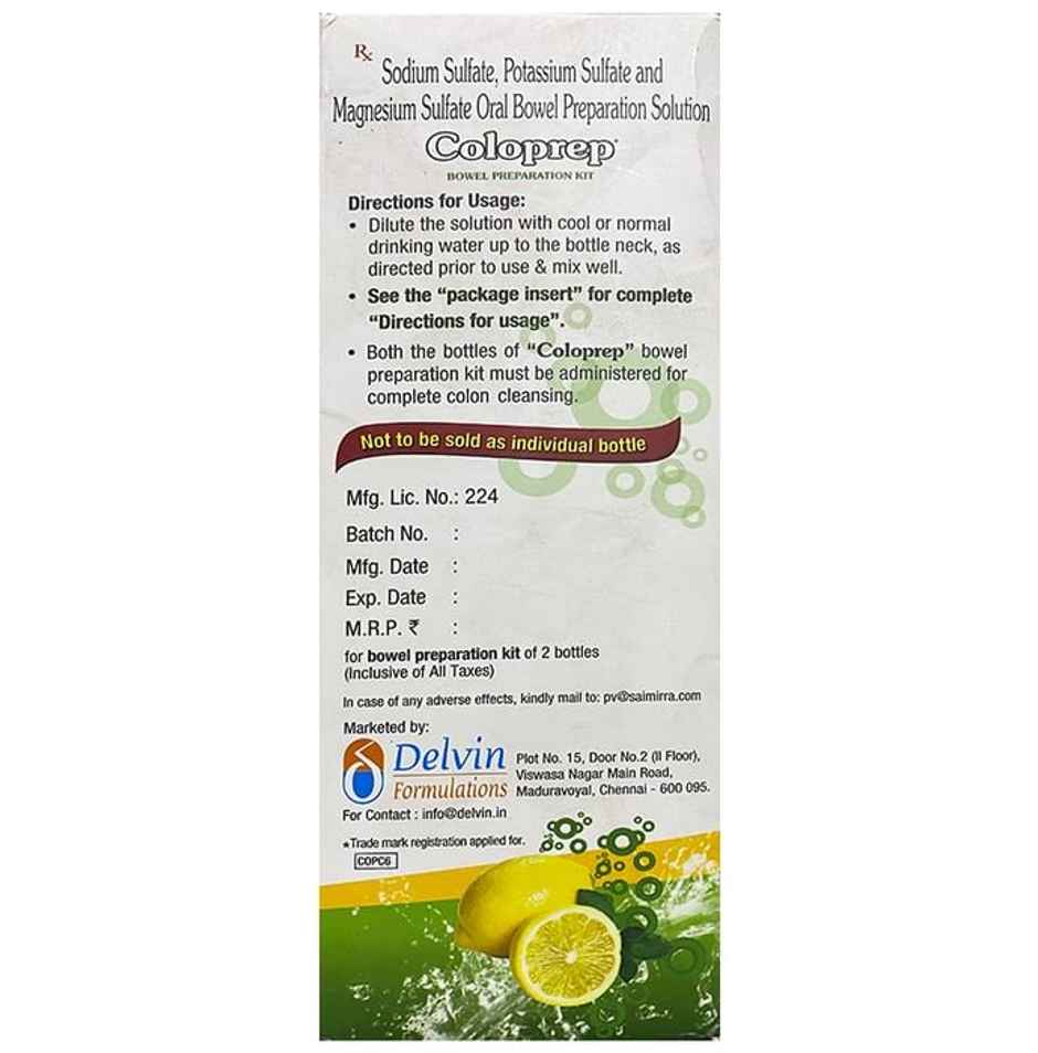 Coloprep Delicious Lemon Flavour Bowel Preparation Kit