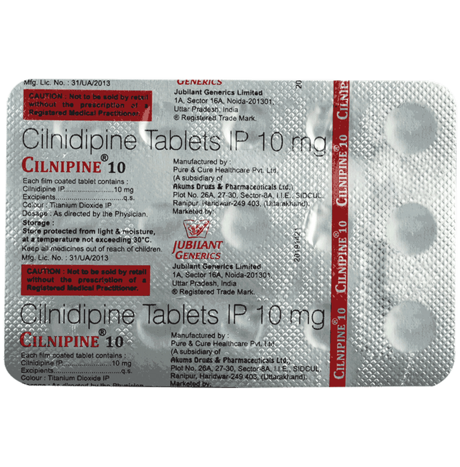 Cilnipine 10 Tablet