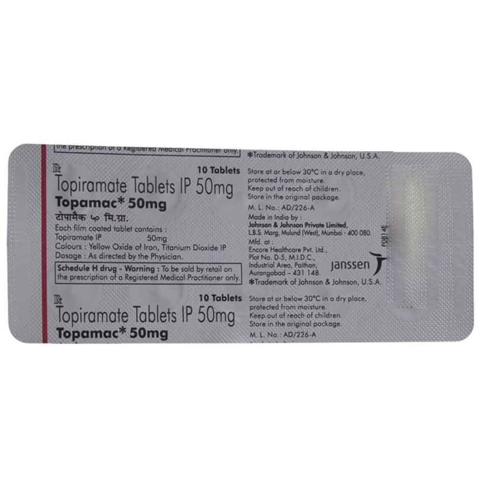 Topamac 50mg Tablet