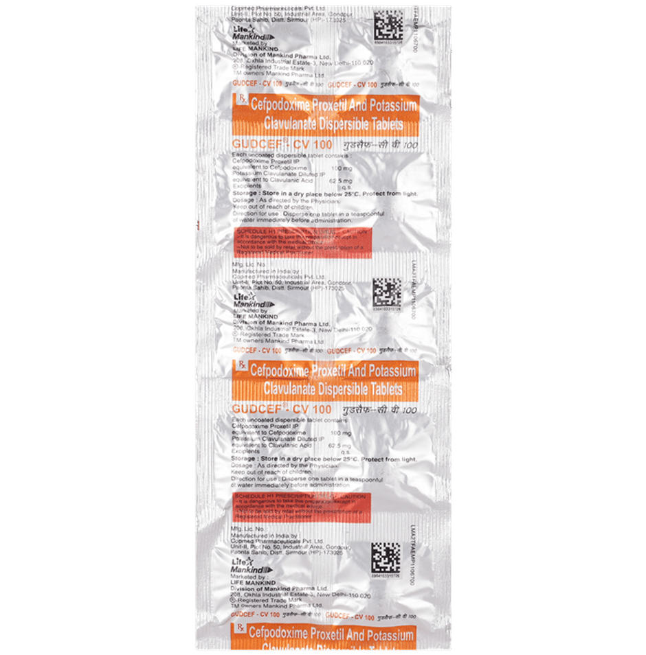 Gudcef-CV 100 Tablet DT