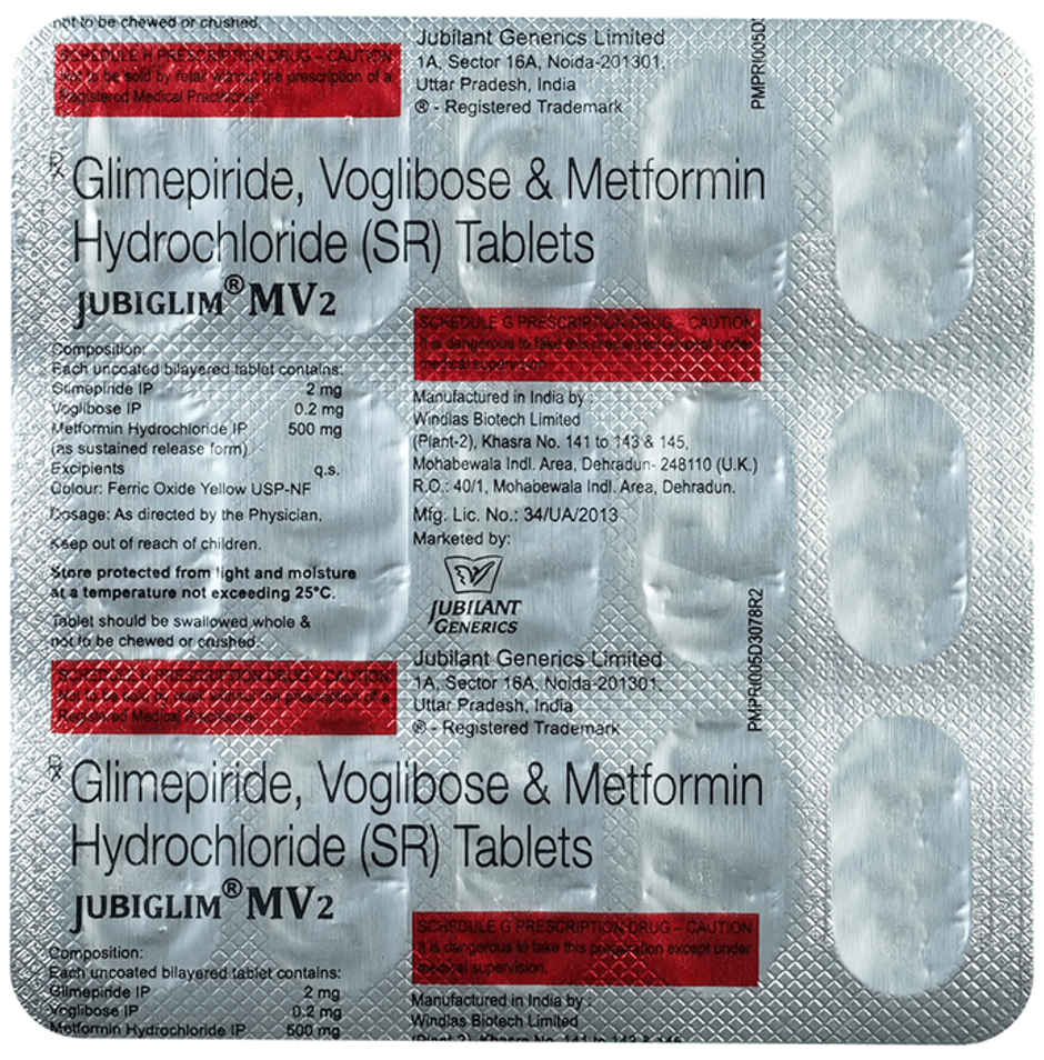 Jubiglim MV 2 Tablet SR