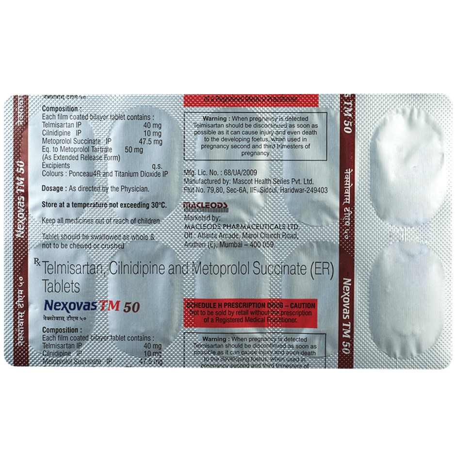 Nexovas TM 50 Tablet ER