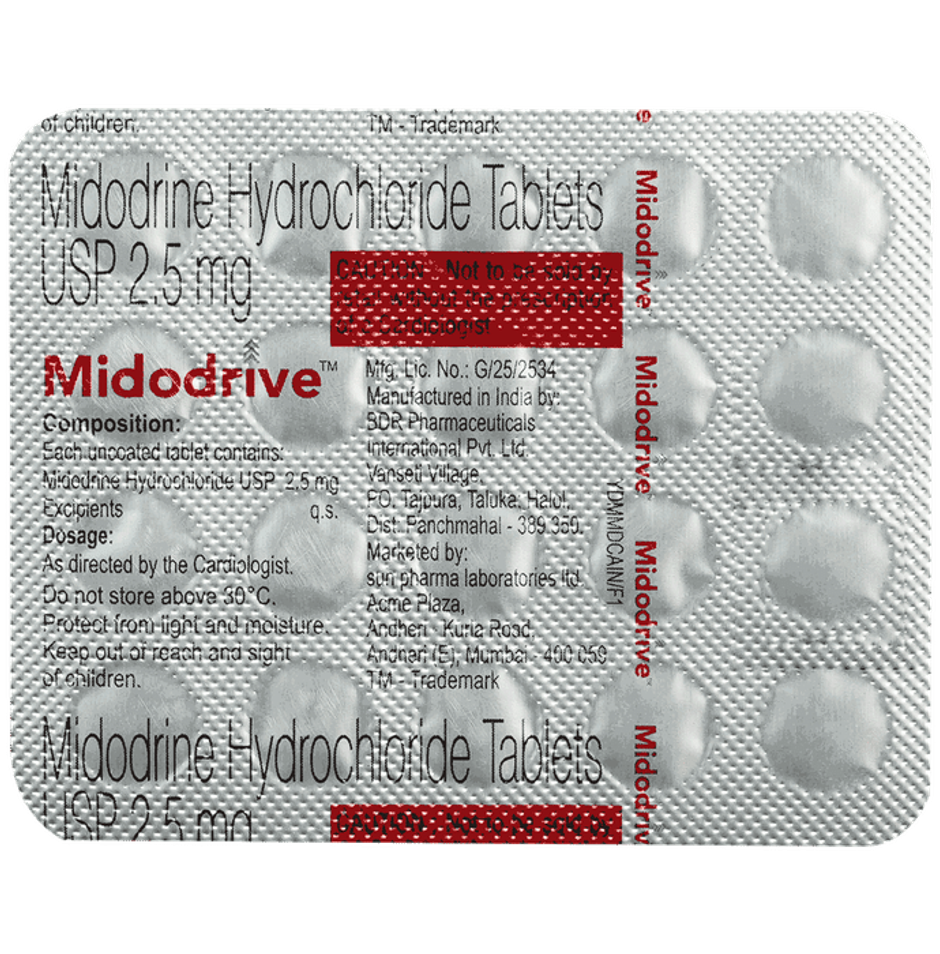 Midodrive 2.5mg Tablet
