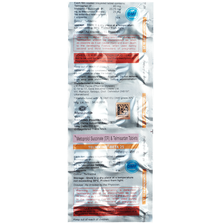 Telmikind-Beta 25 Tablet ER
