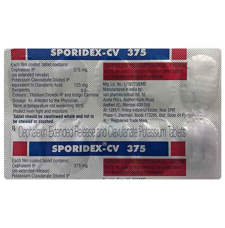 Sporidex-CV 375 Tablet ER