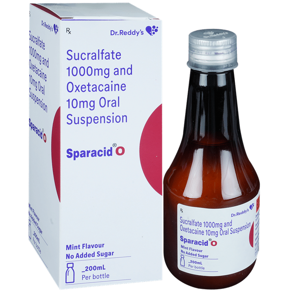 Sparacid O Mint Flavour Sugar Free Oral Suspension