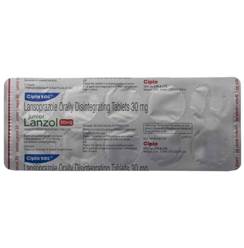 Junior Lanzol 30mg Strawberry Flavour Tablet DT