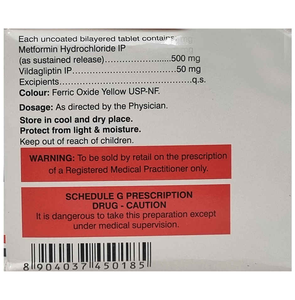 Vildanat-M 500 SR Tablet