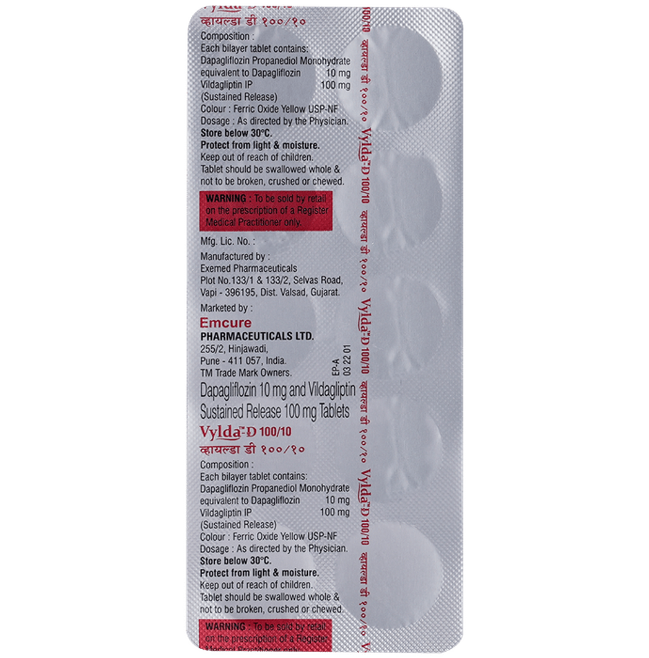 Vylda-D 100/10 Tablet SR