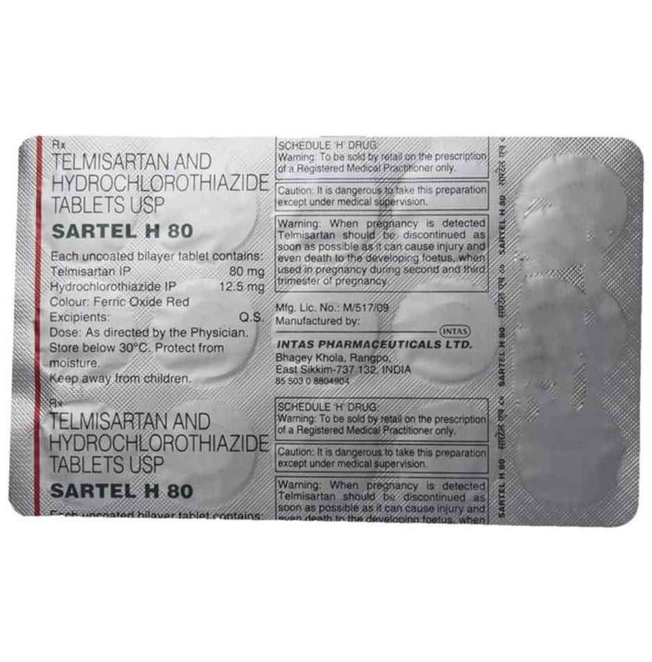 Sartel H 80 Tablet