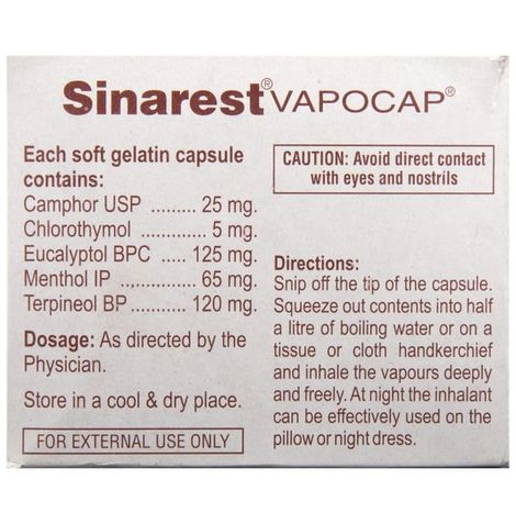 Sinarest Vapocap Inhalant Capsules