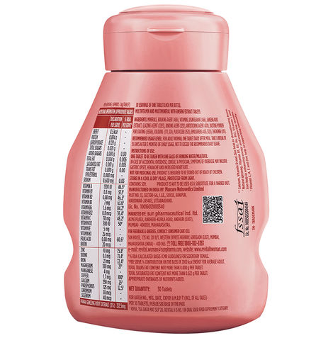 Revital H for Woman with Multivitamins,Calcium& Natural Ginseng for Daily Immunity(30 Tablets)