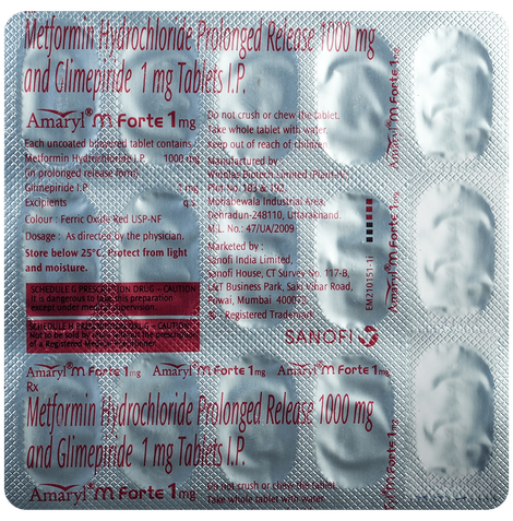 Amaryl M Forte 1mg Tablets PR