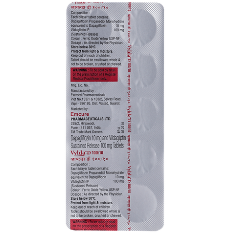 Vylda-D 100/10 Tablets