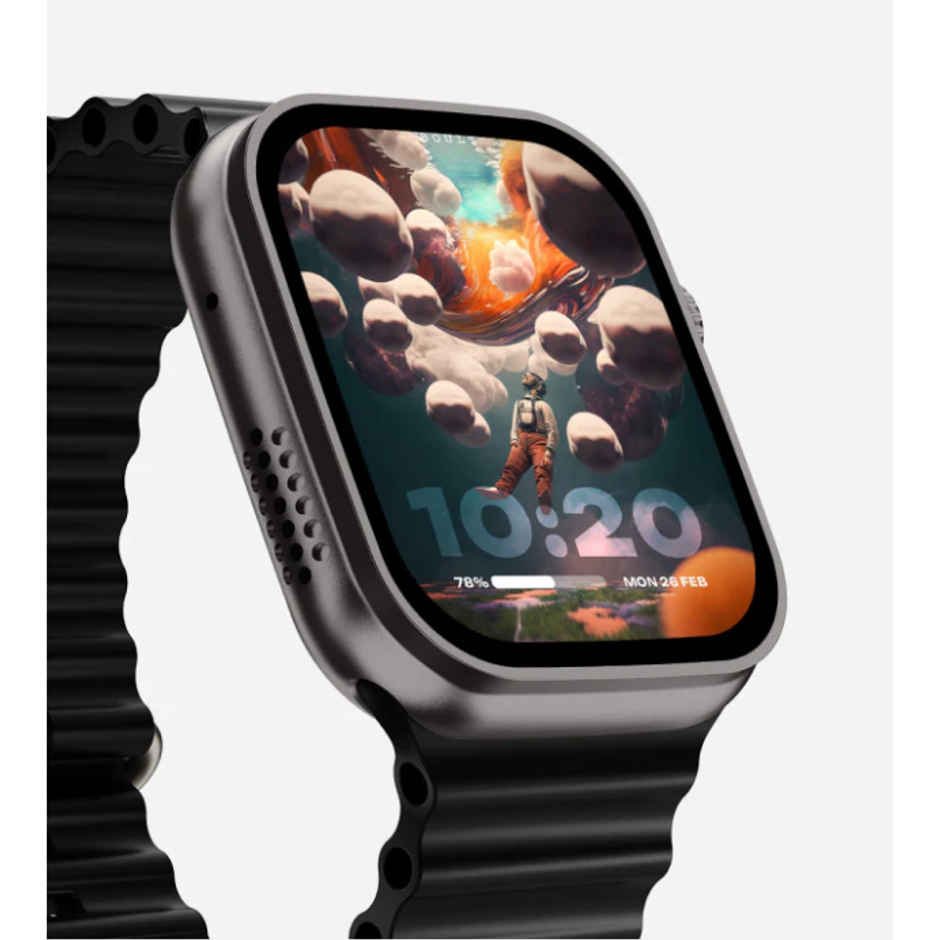 GOBOULT Dive Evo 1.95" Screen|BT Calling|Zinc Alloy|SpO2 Smartwatch Black