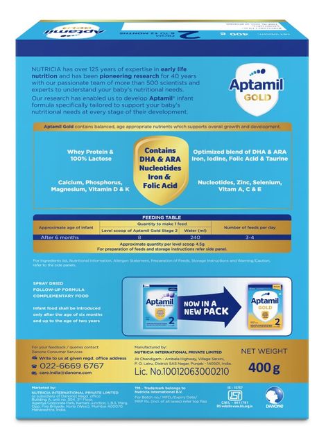 Aptamil Gold Stage 2 Follow Up Formula Powder Refill