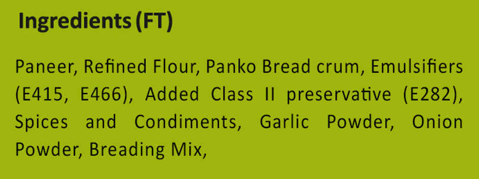 Mr. Munchies Spicy Paneer Burger Patty