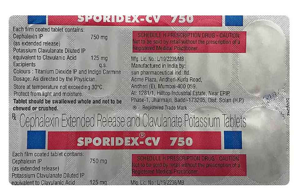 Sporidex-CV 750 Tablet ER