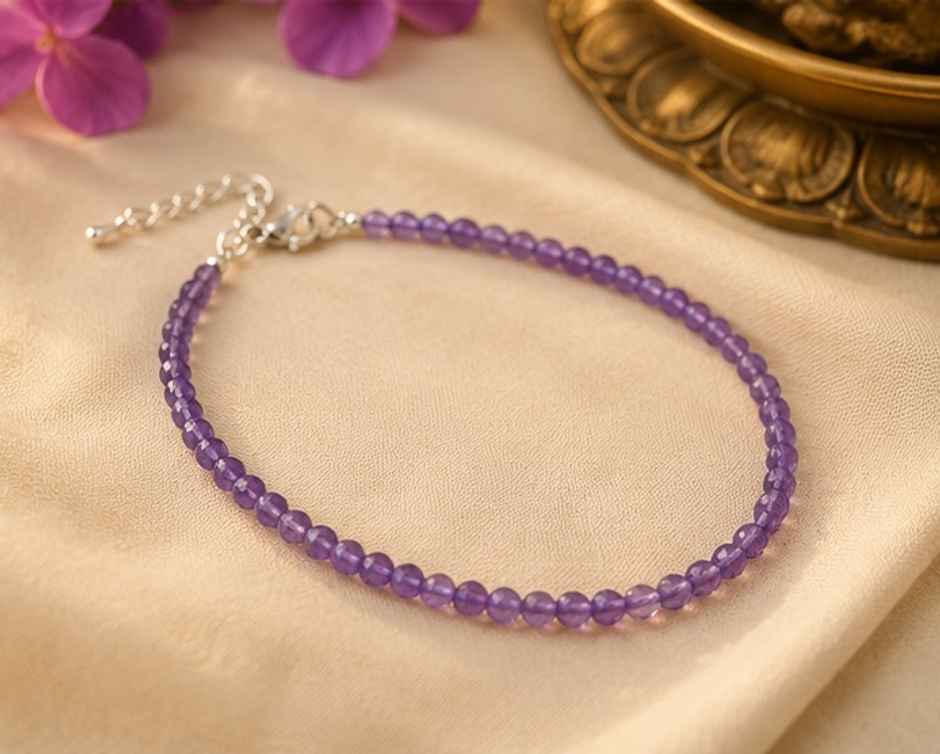 Amethyst Crystal Anklet | ServDharm
