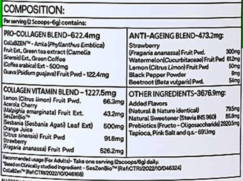 Oziva Vegan Collagen Powder, Watermelon Combo