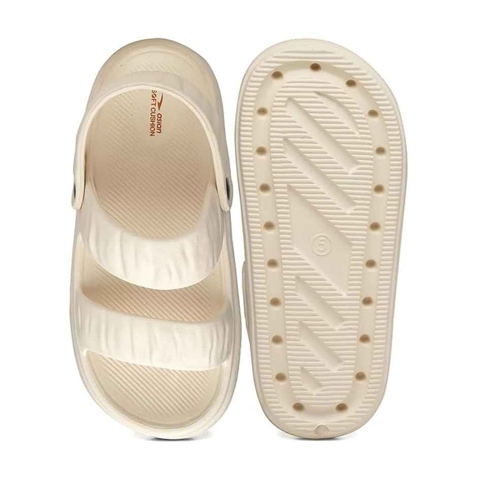 Asian Indigo-02 Women Clogs Cream (Size-5)