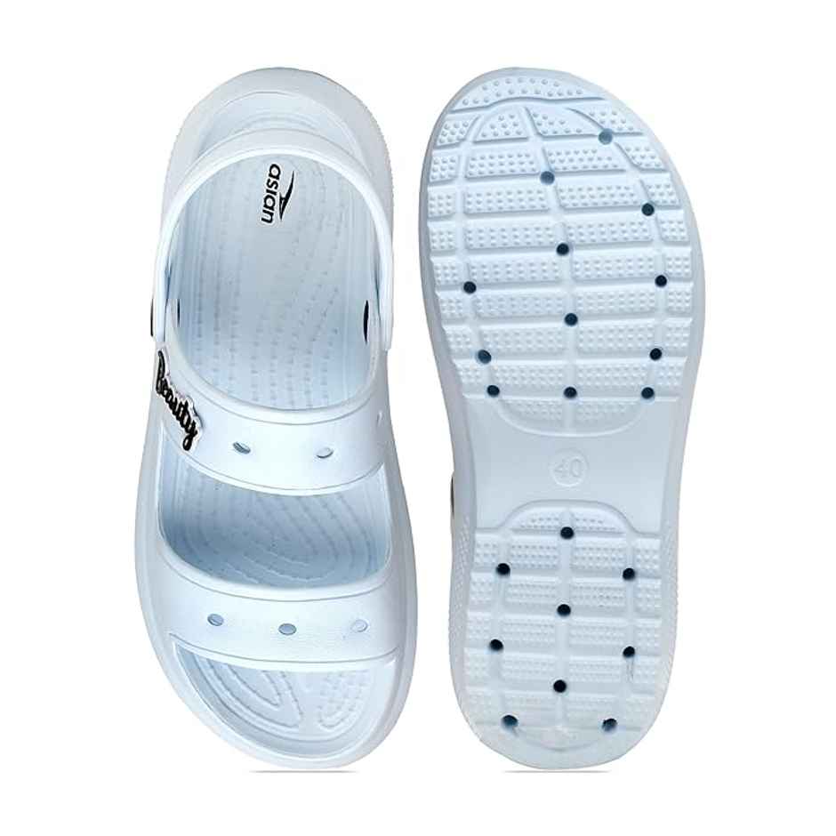 Asian Indigo-03 Women Clogs Sky Blue (Size-5)