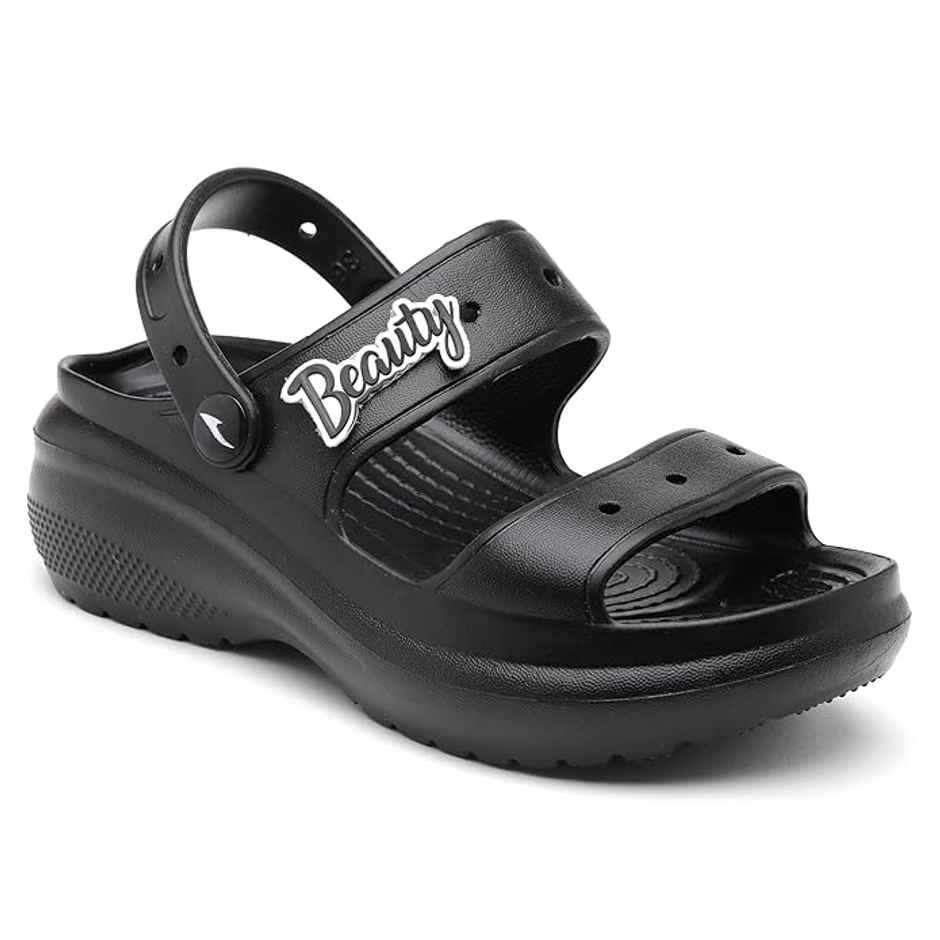 Asian Indigo-03 Women Clogs Black (Size-5)